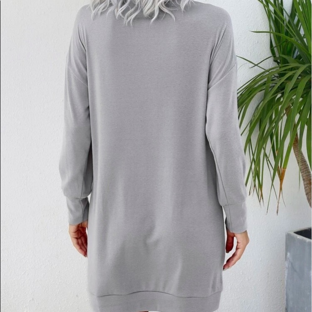 🤯2/35🤯Gray sweatshirt Dress - Picture 6 of 11